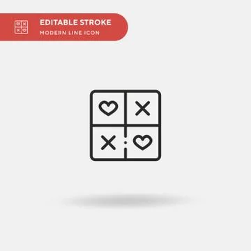 Tic Tac Toe Simple vector icon. Illustration symbol design template for web m Illustrazione stock