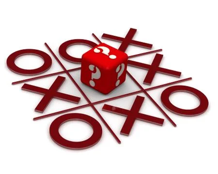 Tic-tac-toe. Who will be the winner? Ilustração Stock
