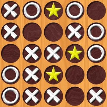Tic tac toe wooden board generated seamless texture Stock Illustration