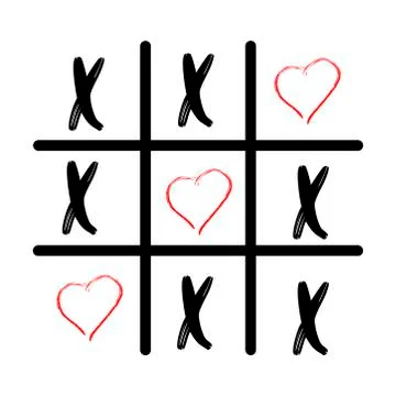 Tic tac toe XO icon. Concept for your design. Stock Illustration