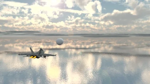 Tic Tac UFO F/A18 Chase Stock Footage 100456533