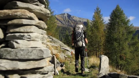 Ticino hike Stock Footage 133868342