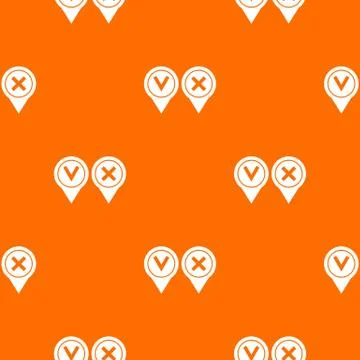 Tick affirmative and negative pattern seamless Illustrazione stock