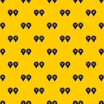 Tick affirmative and negative pattern vector Illustrazione stock