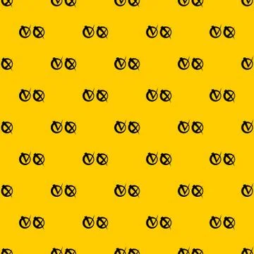 Tick and cross in circles pattern vector Illustrazione stock