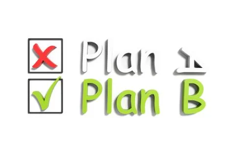 Tick and cross plan a and b Stock Illustration