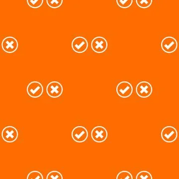 Tick and cross selection pattern seamless Illustrazione stock