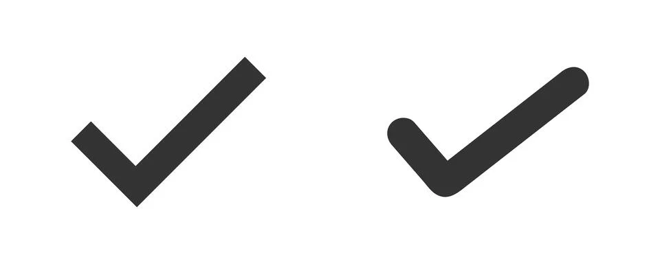 Tick checkmark icon. Web choice ok symbol. Sign button approval vector. Stock Illustration