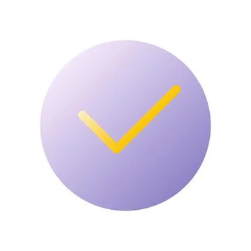 Tick in circle flat gradient two-color ui icon Illustrazione stock