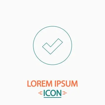 Tick computer symbol Stock Illustration