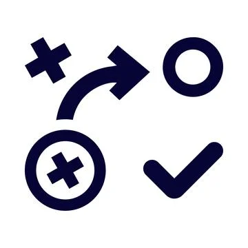 Tick, cross, problem solving icon 스톡 일러스트