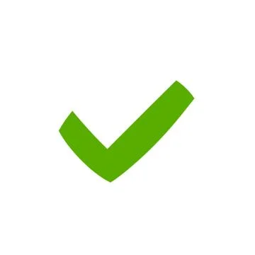 Tick green sign element Stock Illustration