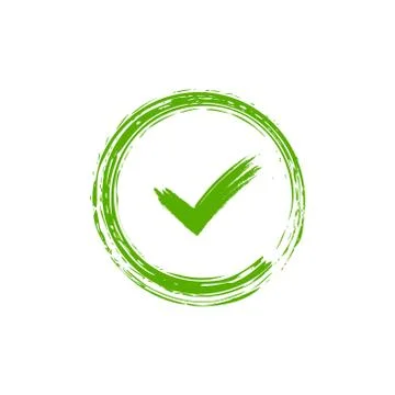 Tick green sign element Stock Illustration