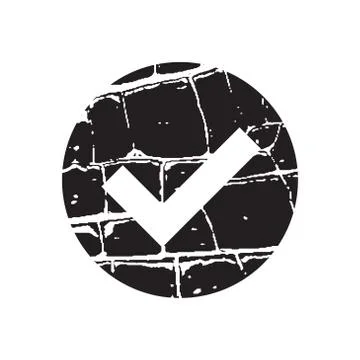 Tick green sign element Stock Illustration