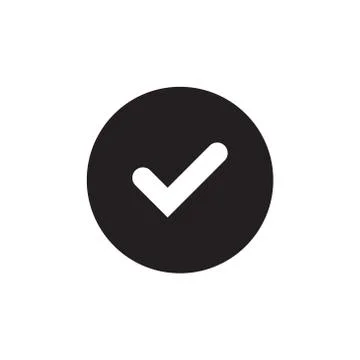 Tick green sign element Stock Illustration