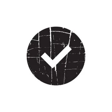 Tick green sign element Stock Illustration