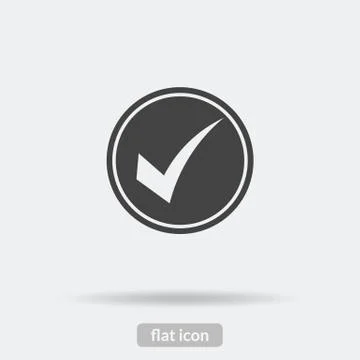 Tick icon, Black vector is type EPS10 Stock Illustration