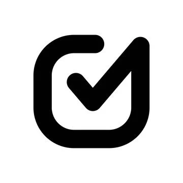 The tick icon connects to the box Stock Illustration