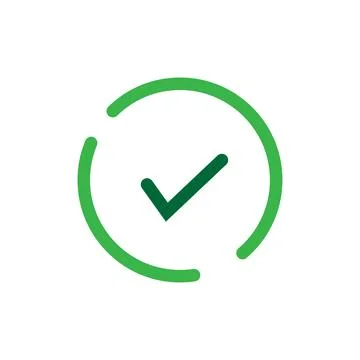 Tick icon logo design template isolated illustration Stock Illustration