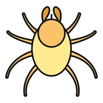 Tick insect parasite vector icon flat illustration Stock Illustration