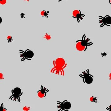 Tick insect pattern seamless. Red infected tick background Illustrazione stock
