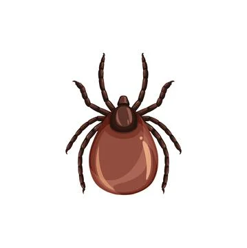Tick insect, pest control, parasites extermination Illustration