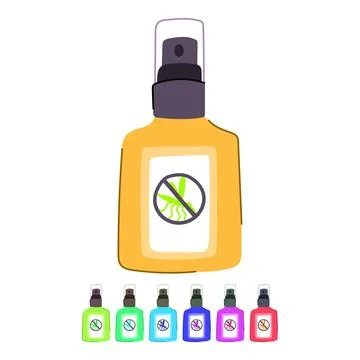 Tick insect repellent vector cartoon graphic Stock Illustration