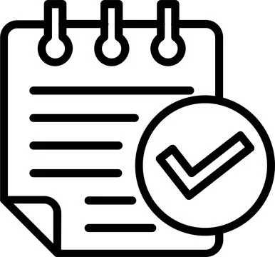 Tick Line Icon Design Stock Illustration