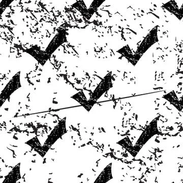 Tick mark pattern, grunge, monochrome Stock Illustration