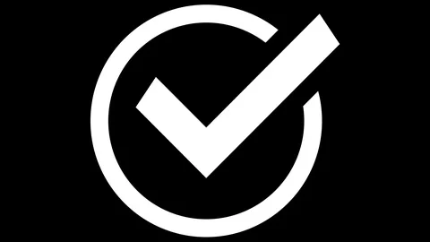 Tick mark sign animation Video stock 113480754