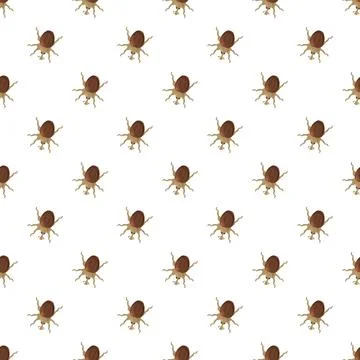 Tick mites seamless pattern repeating background Illustrazione stock