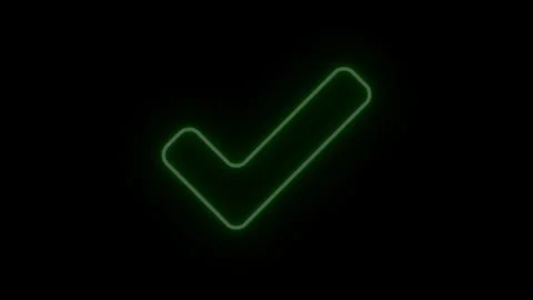 Tick neon Video stock 273205061