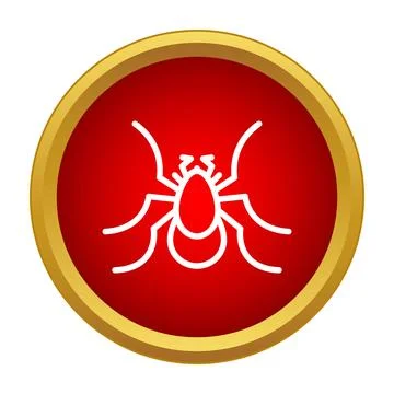 Tick parasite icon warning about lyme disease Stock Illustration