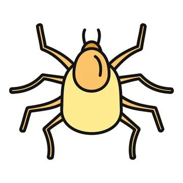 Tick parasite transmitting disease icon illustration Stock Illustration