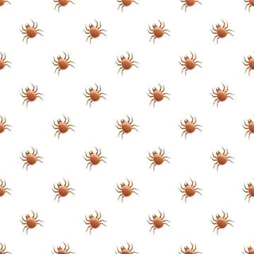 Tick parasites seamless pattern on white background Ilustración de archivo