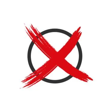 Tick off red icon Stock-Illustration