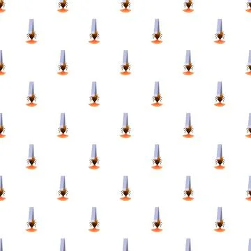 Tick removal process with tweezers seamless pattern Stock Illustration