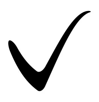Tick sign, check mark vector symbol icon design. Illustrazione stock