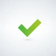 Green Double Checking Icon, Double Tick, Check Mark. Flat Done