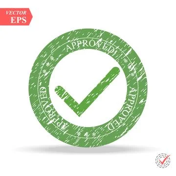 Tick sign element. Green checkmark icon isolated on white background. Simpl.. Stock Illustration