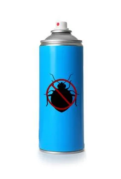 Tick spray isolated on white. Insect repellent 스톡 사진