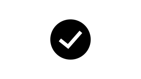 Tick symbol icon for success validation and completed tasks Stock Footage 331301498