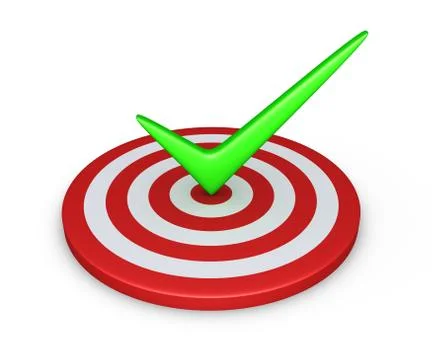 Tick on target Stock Illustration