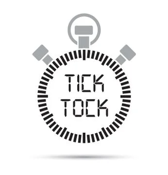 Tick tock timer Illustrazione stock
