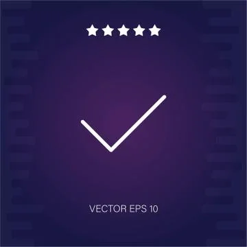 Tick vector icon Stock Illustration