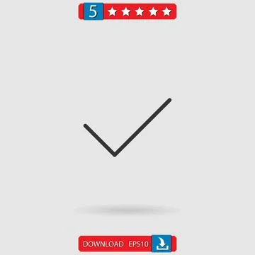 Tick vector icon Illustrazione stock