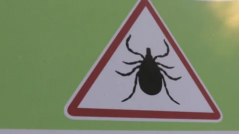 Tick Warning Guidepost Video stock 81860332