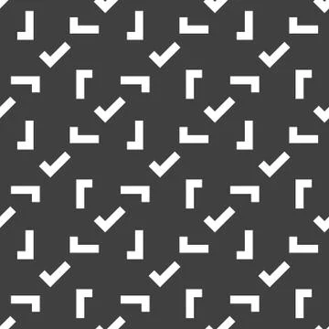 Tick web icon. flat design. Seamless pattern. 스톡 일러스트