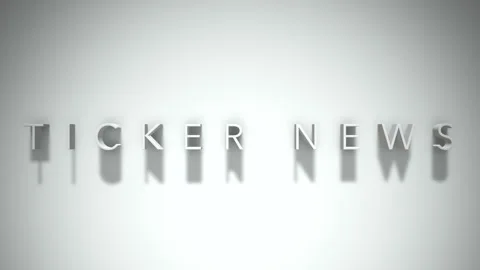 ticker news 3D title animation with shad... | Stock Video | Pond5
