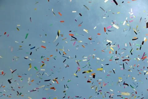 Tickertape released at an event Stock Photos